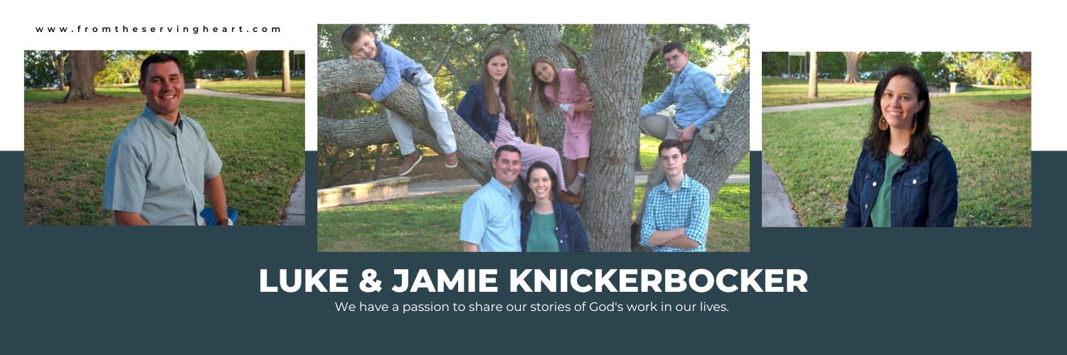 Welcome to our blog. Luke and Jamie Knickerbocker share their servant's heart.