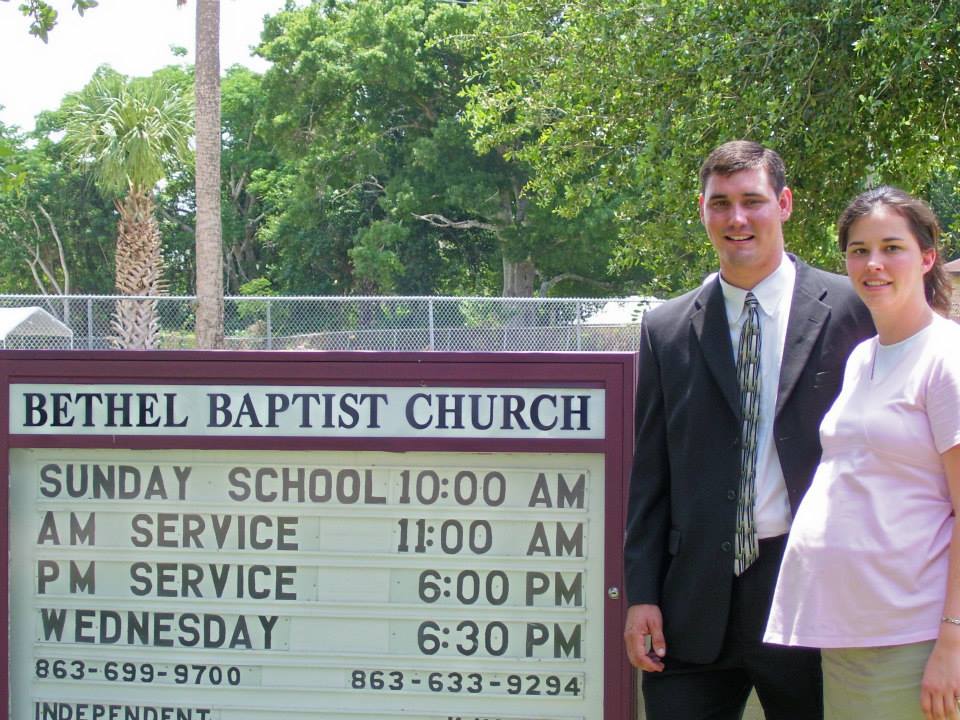 Our first day after being called to pastor in Lake Placid, Florida (2007)