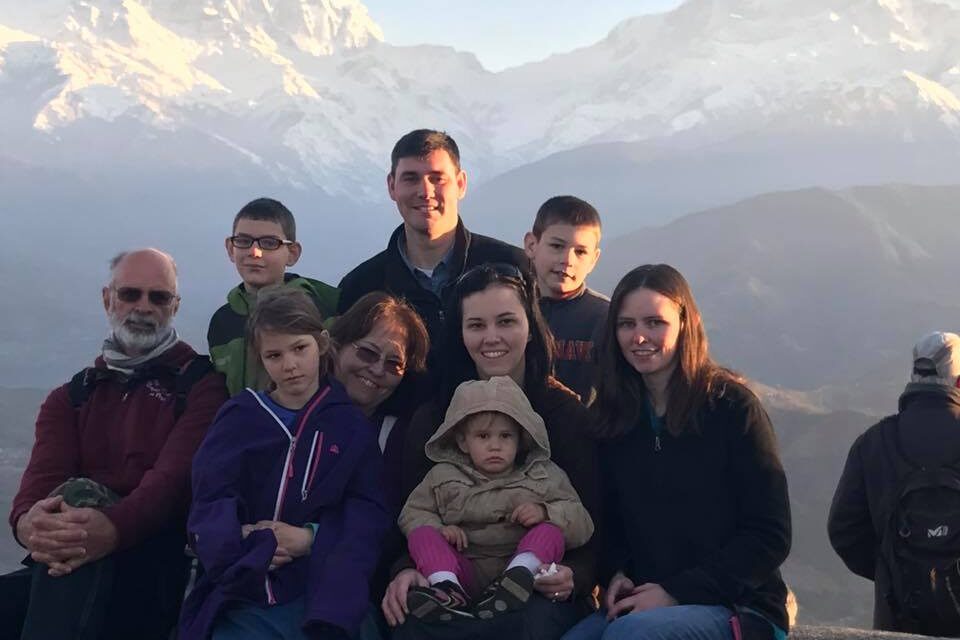 My wife's family visiting us in Nepal