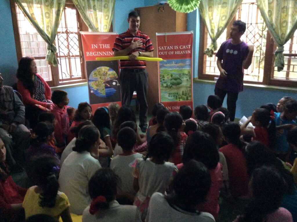 Teaching about Creation to children in Nepal